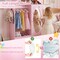 Roofed Kids Wardrobe With Mirror Clothes Rack And Storage Cubes